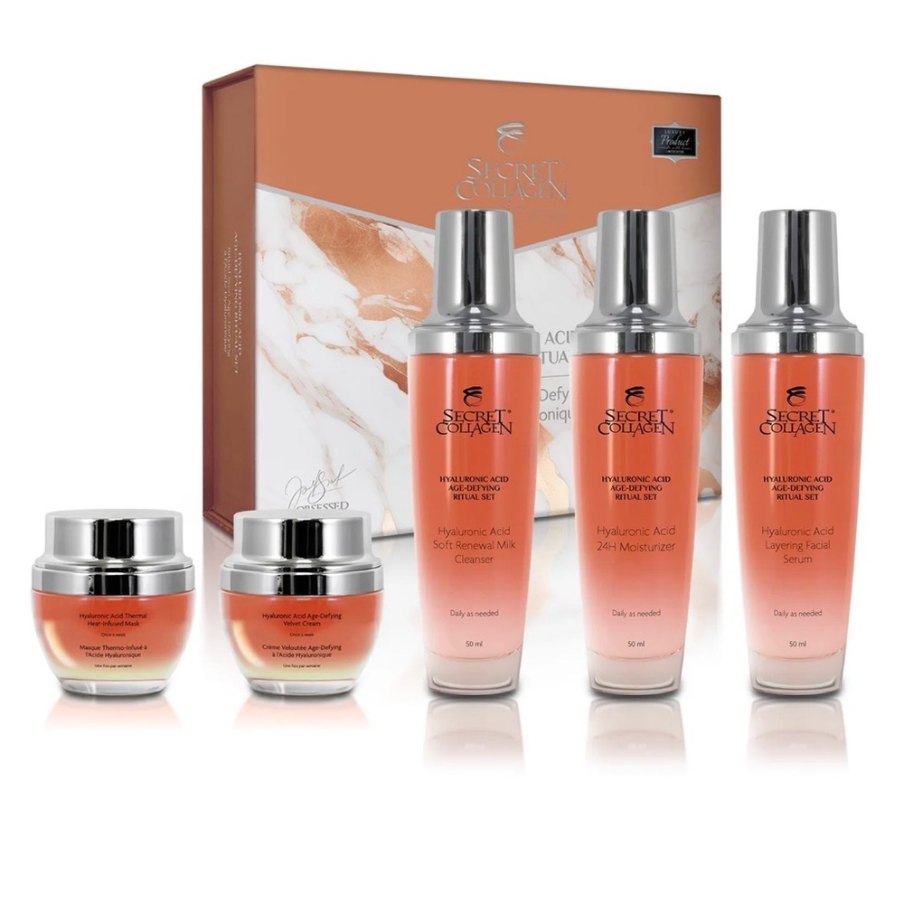 Hyaluronic Acid Age-Defying Ritual Set - Rose Gold Marble Box